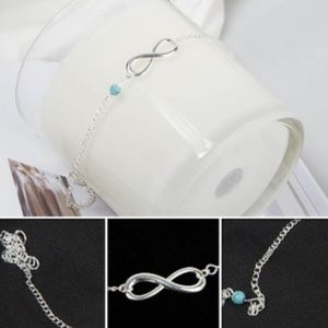 Sexy Simple Bead Charm Infinity Anklet